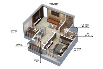  1 BHK Apartment at QN Greens Phase 1, Taloja – for Sale